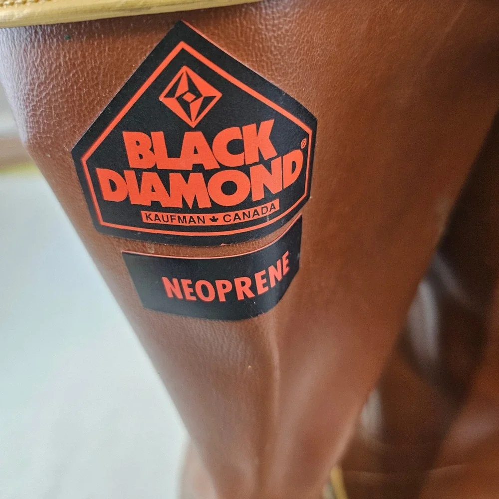 Black Diamond Kaufman Canada Neoprene Rubber Work Boots Oil Acid Resistant sz 10